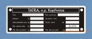 Tovární štítek Tatra 128
