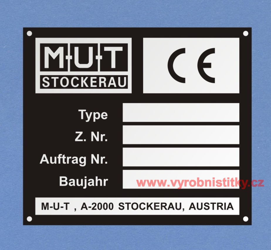 Výrobní štítek MUT STOCKERAU