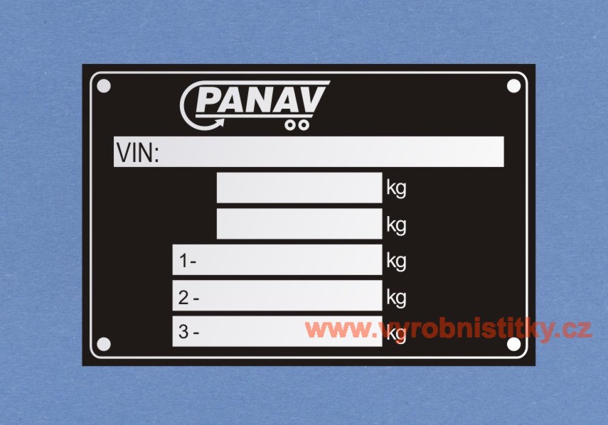 Výrobní štítek PANAV