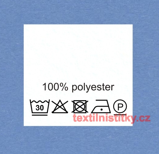 Textilní etiketa bílá 100% POLYESTER