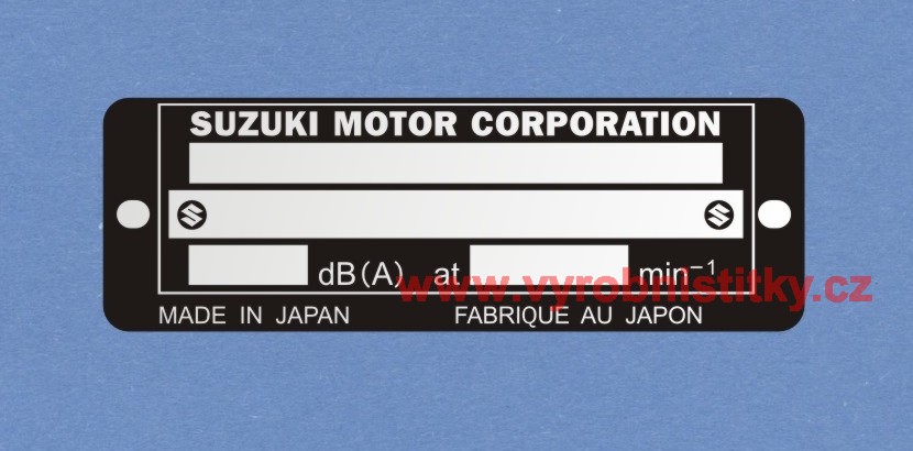 Výrobní štítek SUZUKI JS1BC