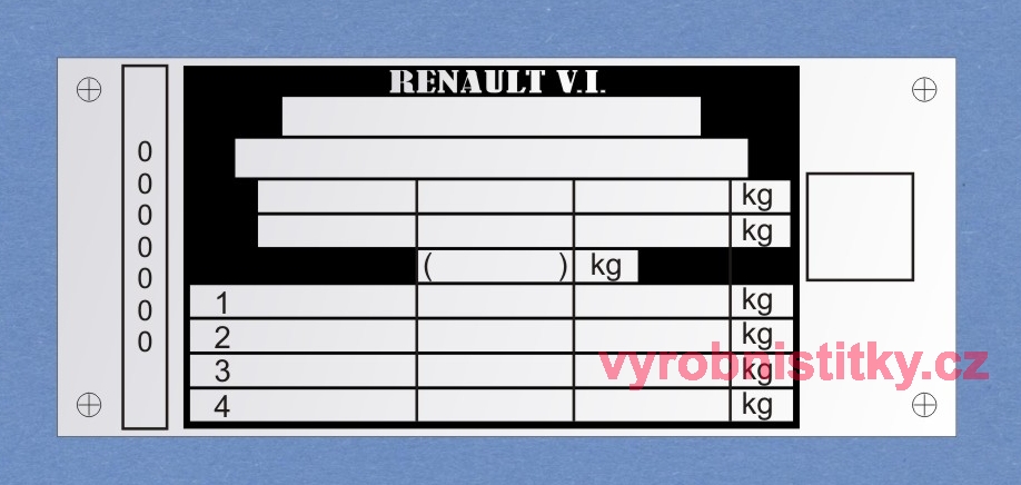 Výrobní štítek RENAULT MAGNUM - velký