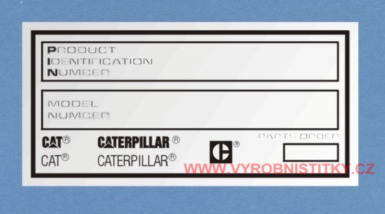 Výrobní štítek CATERPILLAR PIN onl