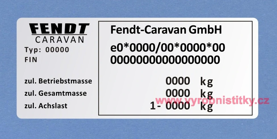 Výrobní štítek Fendt Al folie 120x50