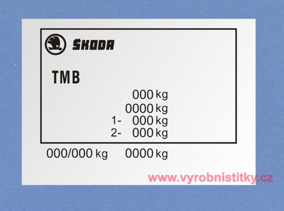 Výrobní štítek ŠKODA FORMAN 1-655