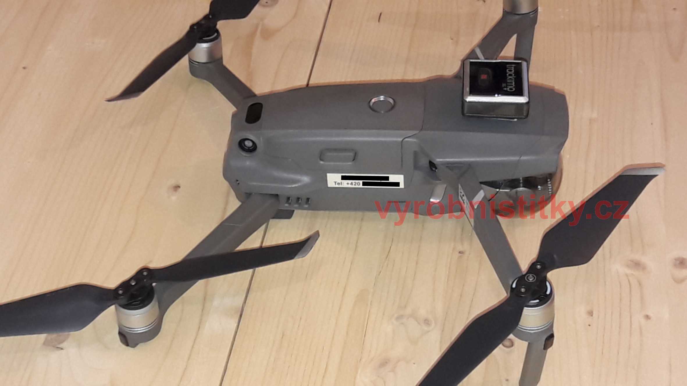 Identifikační štítek dron - Al folie