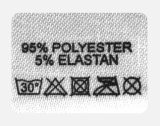 Textilní etiketa samolepící bílá 95% POLYESTER - 5% ELASTAN