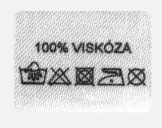 Textilní etiketa samolepící bílá 100% VISKÓZA