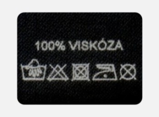 Textilní etiketa samolepící černá 100% VISKÓZA