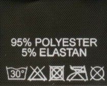 Textilní etikety černé 95% POLYESTER - 5% ELASTAN
