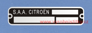 Výrobní štítek Citroen - karoserie prázdný