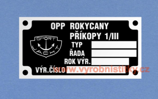 Výrobní štítek Sportjacht OPP ROKYCANY