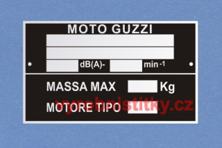 Výrobní štítek MOTO GUZZI