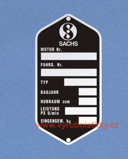 Výrobní štítek SACHS logo kruh