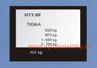 Výrobní štítek MTX
