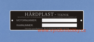 Výrobní štítek HARDPLAST - TEKNIK