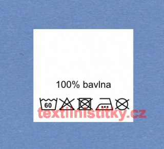 Textilní etikety bílá 100% BAVLNA