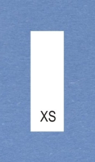 Velikostní číslo XS bílé