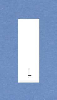 Velikostní číslo L bílé