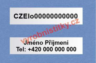 Identifikační štítek dron - Al plech