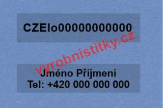 Identifikační štítek Dron - čirý