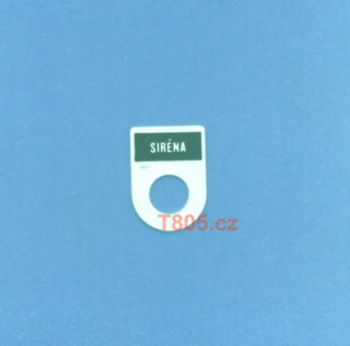 Štítek SIRÉNA - spínač