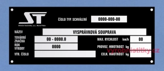 Výrobní štítek SILNIČNÍ TECHNIKA