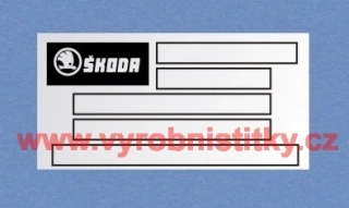 Výrobní štítek Škoda TROLEJBUS regulátor