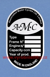 Výrobní štítek AMC