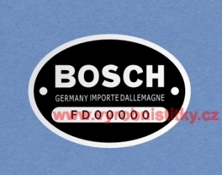 Výrobní štítek BOSCH rozdělovač