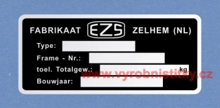 Výrobní štítek EZS