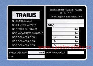 Výrobní štítek TRAILIS