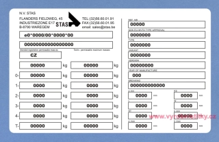 Výrobní štítek STAS