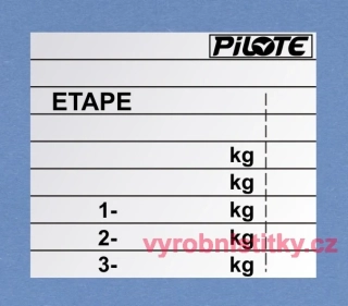 Výrobní štítek PILOTE